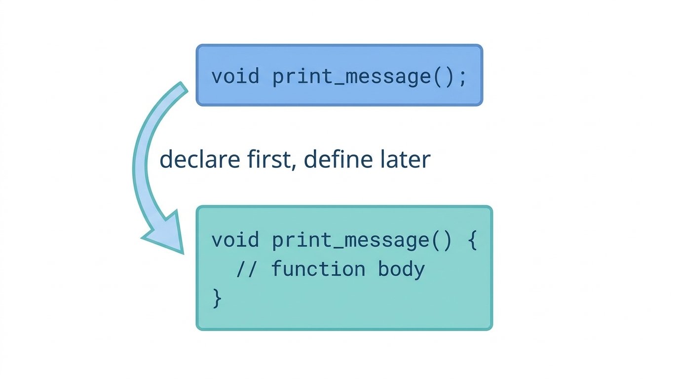 Prototipos: declarar antes de usar